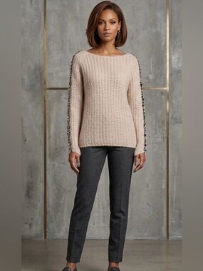 Zara Knit  Mohair rhinestone sweater size M